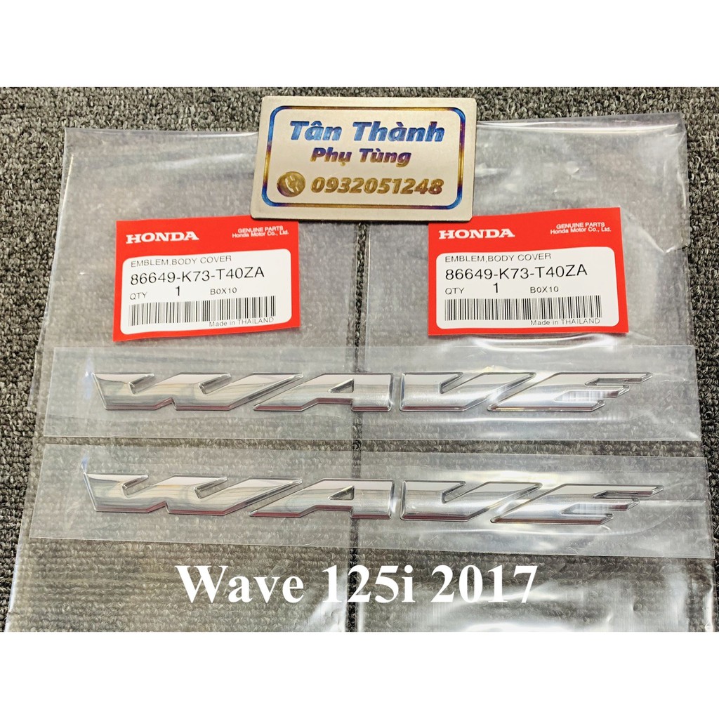 Tem chữ nổi Wave 125i chính hãng Honda Thailan (1 cặp) TanthanhPT ...