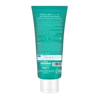 Sữa rửa mặt Hada Labo cho da dầu mụn, da nhạy cảm Hada Labo Acne Care Calming Cleanser 80g