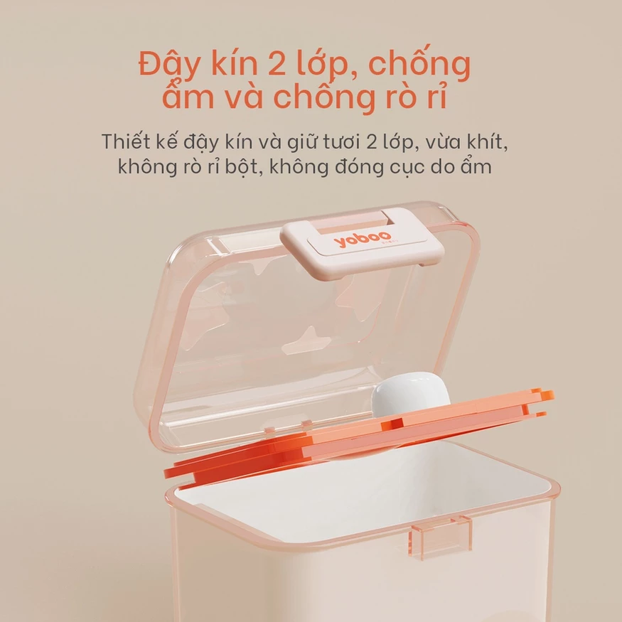 Ngăn đựng muỗng riêng của hộp sữa Yoboo