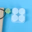 1/2 Khuôn silicon đổ nhựa resin pha lê làm mặt trang sức/bông tai 4 ngăn hình dấu chân mèo