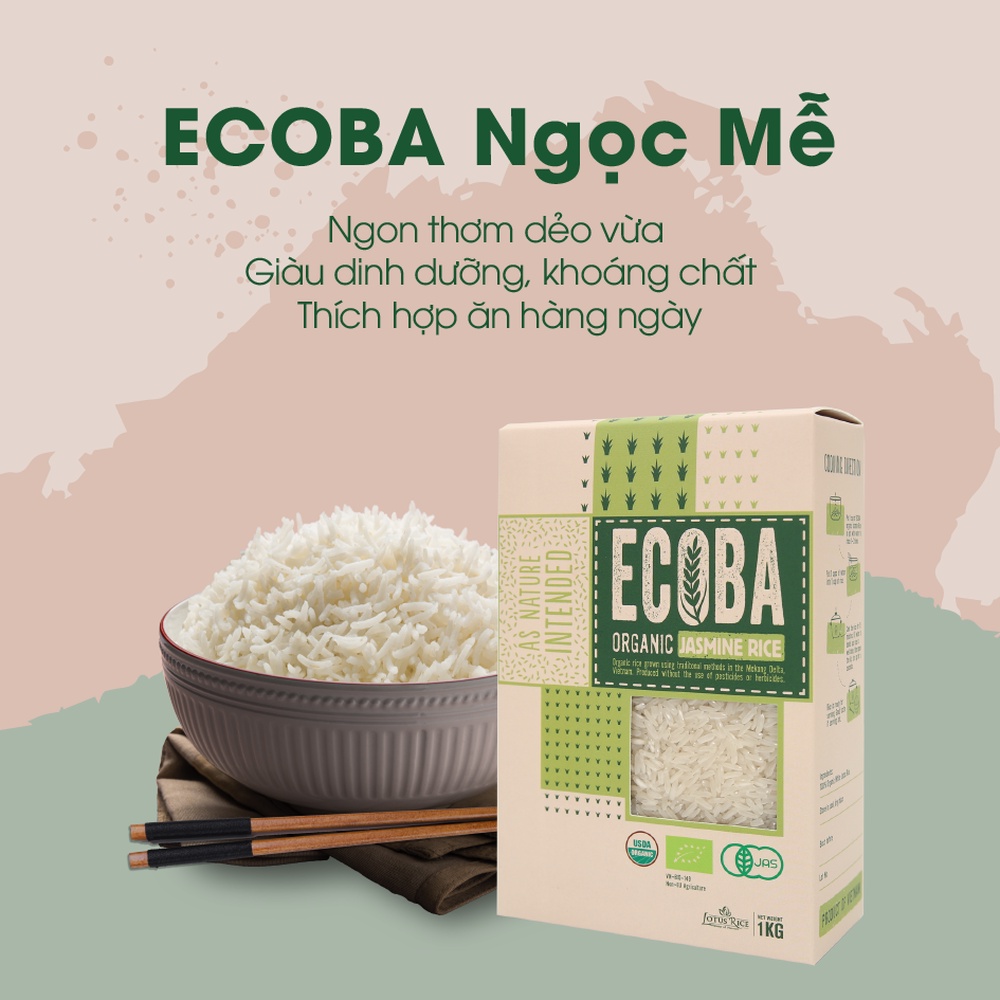 Gạo hữu cơ cao cấp/ECOBA Ngọc Mễ 1kg | Shopee Việt Nam