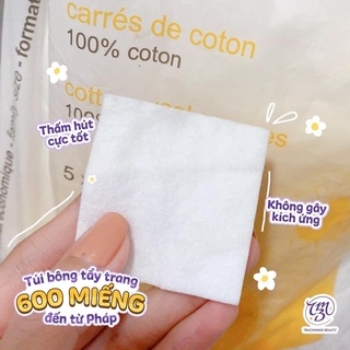 BÔNG TẨY TRANG TETRA-TRUMA LE SOIN LARETAT PUR TÚI 600 MIẾNG - PHỒNG PHỀNH