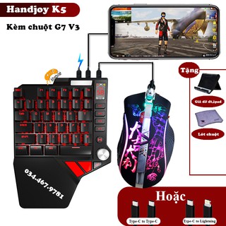 Handjoy K5 New Bàn phím cơ hỗ trợ chơi mọi game trên mobile