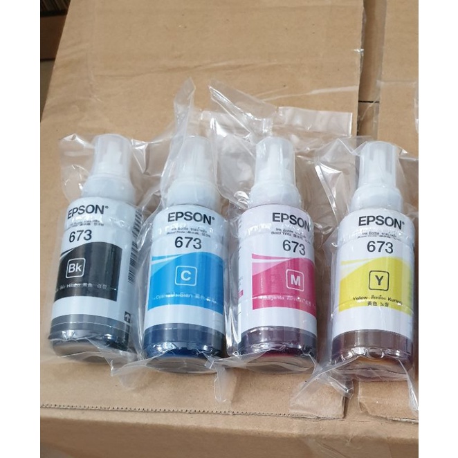 Bộ mực 6 màu 673 P Dùng cho máy epson L800/L805/L850/L1800... | Shopee ...