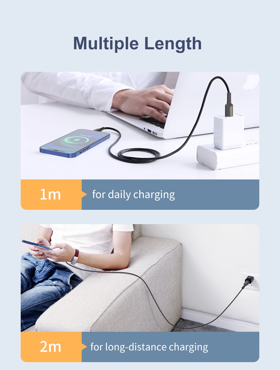 Mô tả Cáp sạc nhanh 
KUULAA cổng USB c sang lightning thích hợp cho Iphone 12 mini pro max 11 8 7 PD 20w 30w - 9
