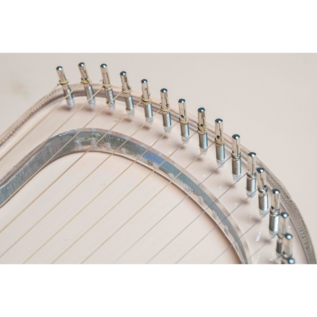 Đàn Lyre Trong Suốt 19 Dây - Tặng Hộp Chống Sốc - Full Phụ Kiện - Khăn Lau, Móng Gảy, Hướng Dẫn Tiếng Việt, Chỉnh Âm