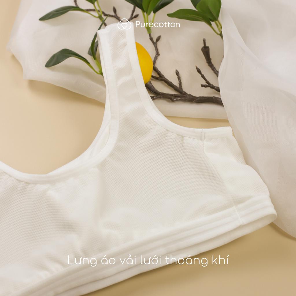 Ảnh Áo lót học sinh Purecotton cho bé gái mới lớn chất liệu cotton kiểu dáng chui đầu - đệm mỏng PC010 4