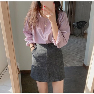Áo Sơ Mi Nữ Dài Tay Dáng Rộng Phong Cách Hàn Quốc Baju Baju Wanita Lengan Panjang Hàng Mới Có Sẵn