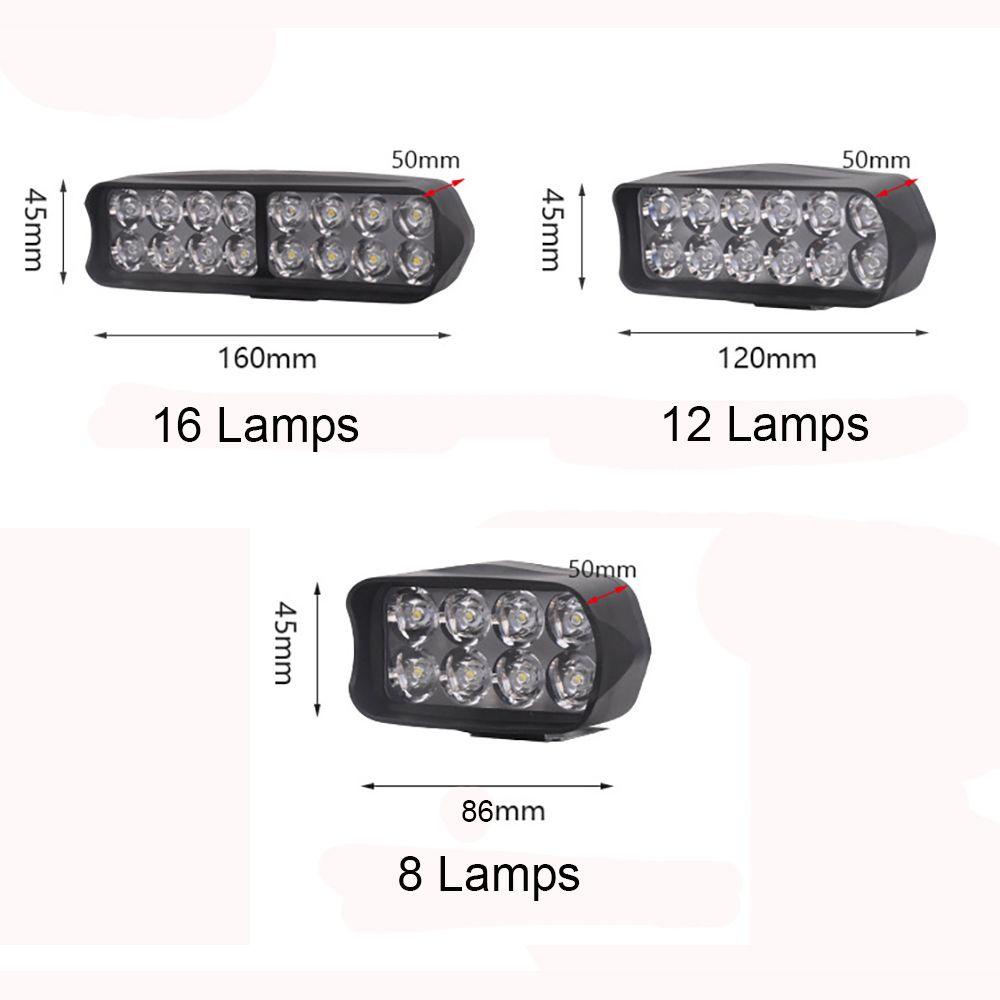 FEDAOG Đèn Pha Xe Đạp Điện 12V-80V Xe Tay Ga Xe Máy Tái Trang Bị Linh Kiện 8 / 12 / 16 Đèn LED
