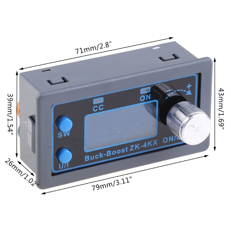 Mô-đun điều chỉnh tăng giảm điện áp ZK-4KX có thể điều chỉnh màn hình LCD CNC DC-DC CC CV 0.5-30V 4A