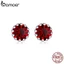 Khuyên tai BAMOER SCE862 bạc 925 đính đá zircon thời trang