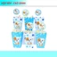 Hộp đựng bắp + tem cắm chủ đề bé trai SET 6 cái
