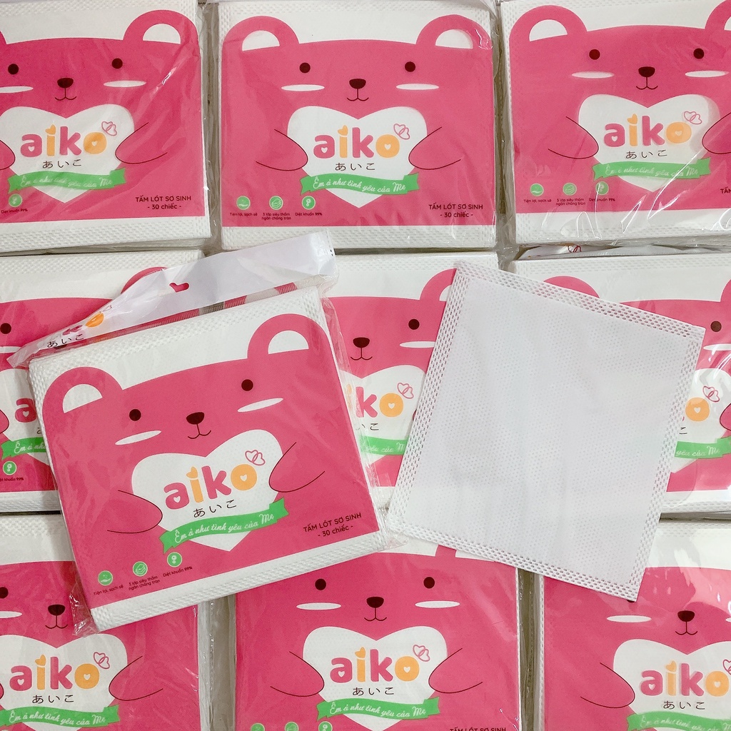 Lót phân su AIKO 4 lớp, lót sơ sinh dùng 1 lần. | Shopee Việt Nam