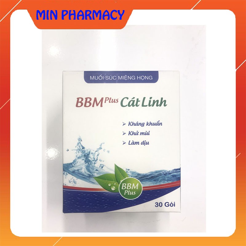 Muối Súc Miệng Họng BBM Plus Cát Linh Hộp 30 Gói | Shopee Việt Nam
