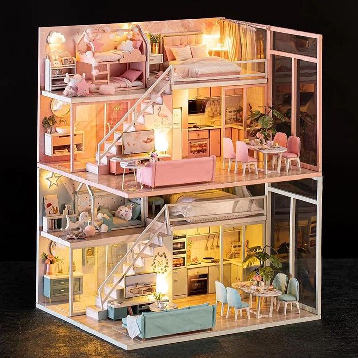 Ảnh Bộ sản phẩm nhà búp bê tự làm hãng CUTEROOM nhiều mẫu 1