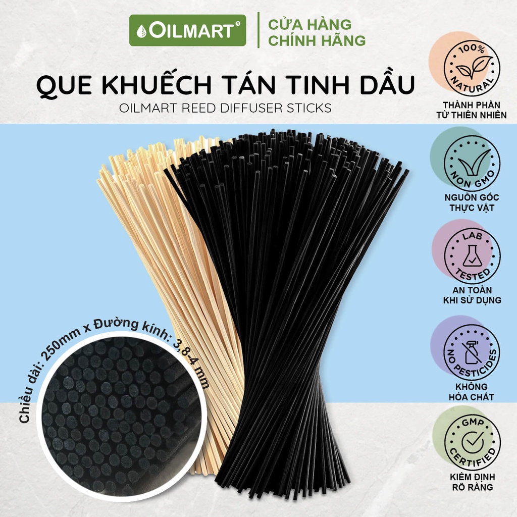Mô tả Que Mây Khuếch Tán Tinh Dầu Oilmart Giúp Khử Mùi, Tỏa Hương Xa - 1