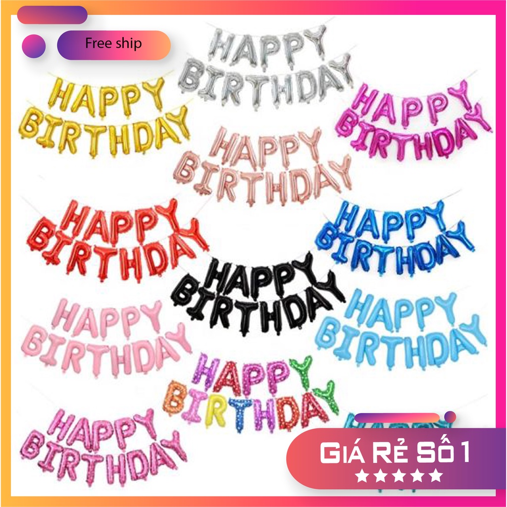 Bóng Chữ HPBD - phao chữ Happy Birthday Trang Trí Sinh Nhật | Shopee ...