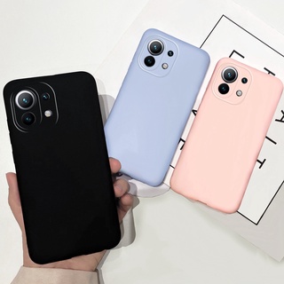 Ốp Điện Thoại Silicone Mềm Màu Kẹo Chống Sốc Cho Xiaomi Mi 11 Lite 5G NE 11 Lite NE 5G