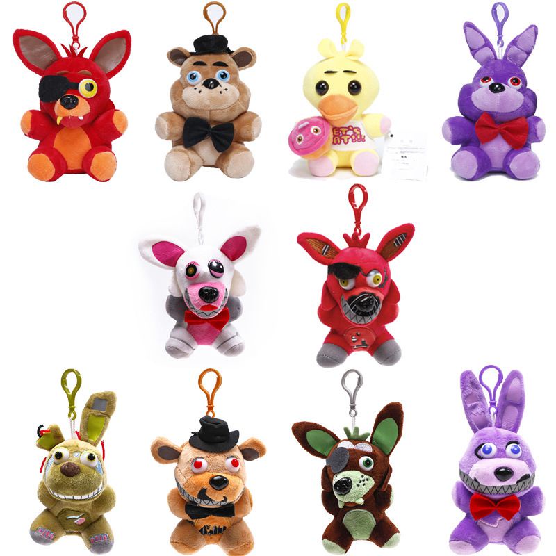 FNAF Bear Keychain Horror Game Plush Doll Soft Kid‘s Stuffed Toy