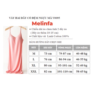 [XẢ KHO GIÁ SỐC] Váy đầm hai dây có mút ngực, mặc nhà hàng ngày vải Viscose mềm mại co giãn mát lạnh mã VAV0095