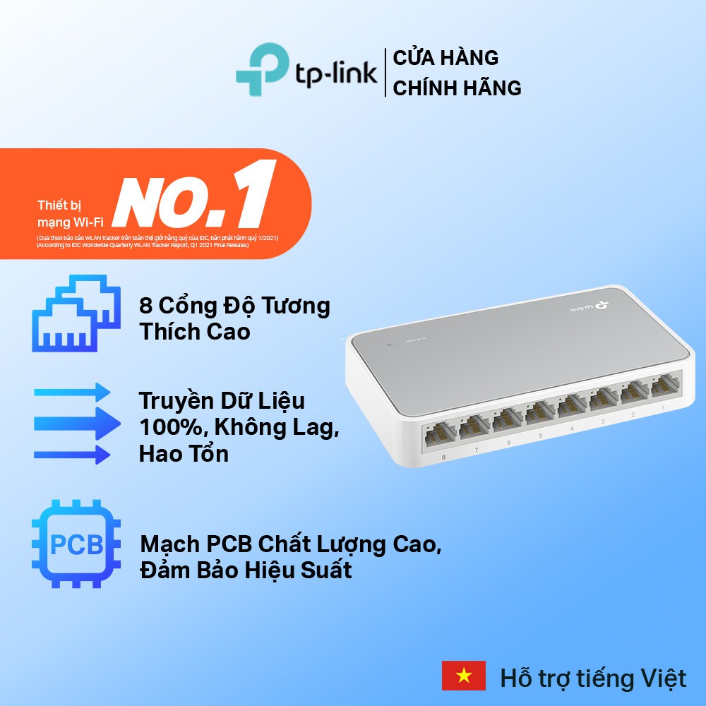 Bộ Chia Tín Hiệu TP-Link TL-SF1008D 8 Cổng Switch 8 Ports 10/100Mbps