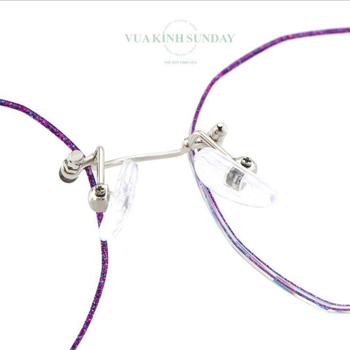 Gọng kính cận khoan không viền nữ VD185
