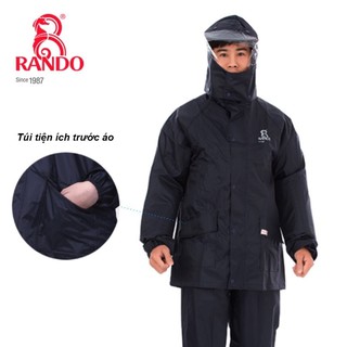 Áo Mưa Bộ Đi Phượt Cho Nam Nữ, RANDO Chính Hãng, Vải Dù Cao Cấp, Nhanh Khô, Bền Bỉ, Không Thấm Nước
