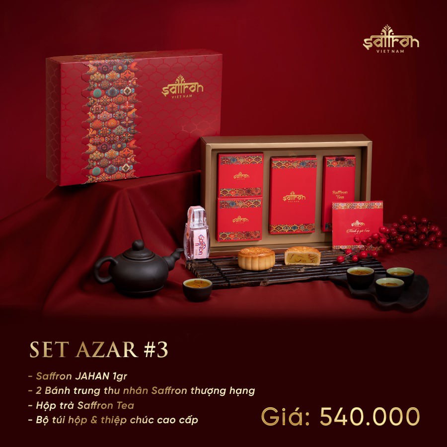 Hộp Bánh Trung thu cao cấp Azaz Saffron Việt Nam | Shopee Việt Nam