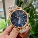 Đồng hồ Nam máy nhật, mẫu 3 kim mặt số đính đá, mặt xanh viền vàng,dòng cơ Automatic size 40mm , Đồng hồ thật giá trị th — ảnh 5