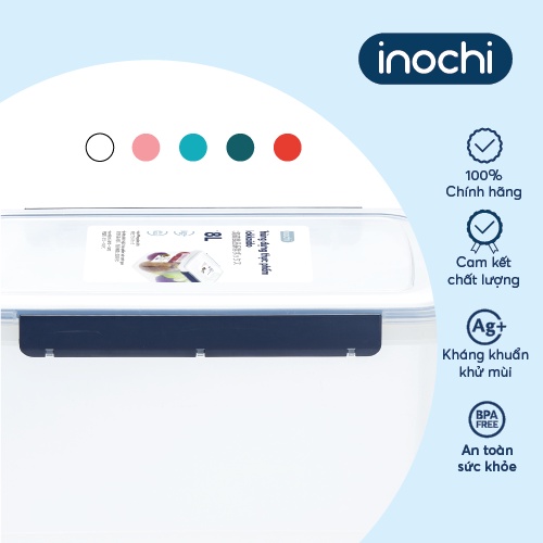 Thùng Đựng Thực Phẩm Inochi: Nhựa PP Nguyên Sinh, Kháng Khuẩn, Dung Tích 10L/18L/30L