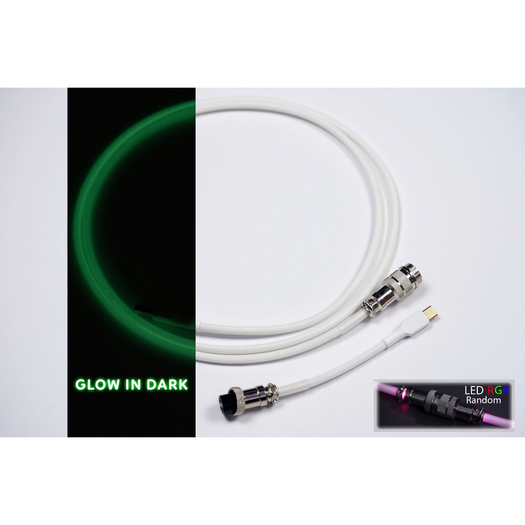 Dây cáp có LED custom cho bàn phím cơ 49Fzone DẠ QUANG - GLOW IN DARK ...
