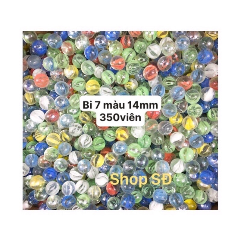 Bi thuỷ tinh 16mm 7 màu 350 viên - bi ve truyền thống | Shopee Việt Nam