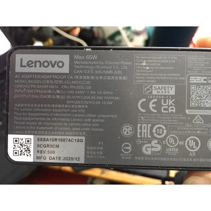 🌟CŨ ZIN🌟 Nguồn Sạc laptop Lenovo DELL ASUS 95W 45w 65W 90W Type-C 20v 3.25a 305 2.25a TYPE C remax u90 130w 12V 100w