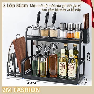 [COD]2 lớp kệ gia vị - kệ để gia vị nhà bếp -kệ để đồ nhà bếp kệ để gia vị đồ đựng gia vị lọ nước tương kệ gia vị
