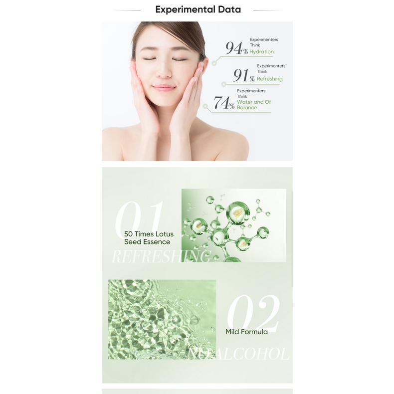 Ảnh Toner INOHERB hạt hoa sen làm sạch da - Lotus Seed Purifying 200ml 3