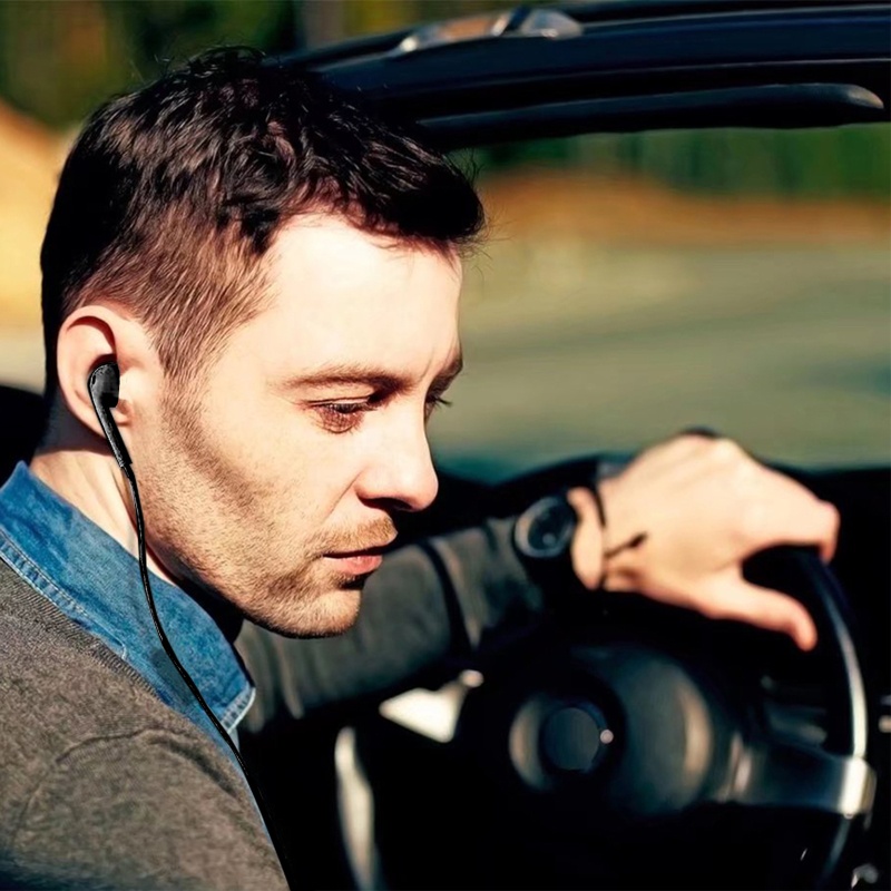 Redbaiaa1 3 5mm Điện thoại chơi game Tai nghe đơn phương cho âm thanh ảo thuật thông minh Khử tiếng ồn Điều khiển âm lượng Tai nghe thể thao trong tai