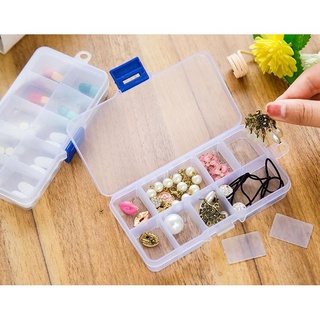 SET 2 Hộp Đựng Trang Sức Thiết Kế Trong Suốt Chia 10, 15 Ngăn Tiện Lợi Chất Lượng 1253 Mienphivanchuyen199k