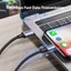 Cáp sạc nhanh UGREEN MFI Bradied USB C 20W PD thích hợp cho iPhone 14 / 14 Max / 14 Pro / Pro Max