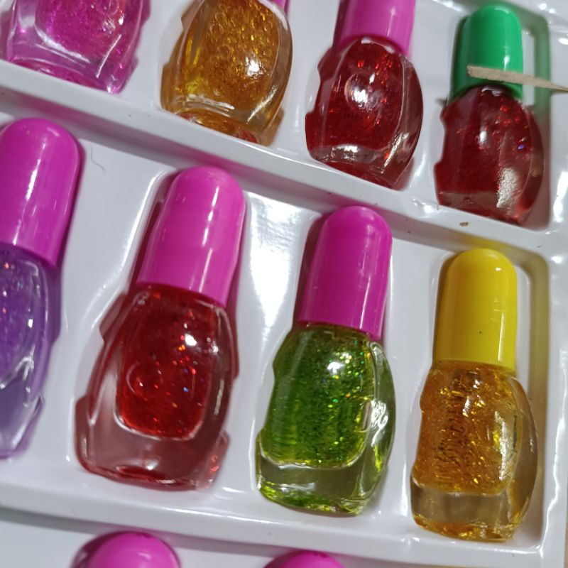 Combo 2 lọ nhũ gel sơn móng tay mini màu sắc an toàn cho bé