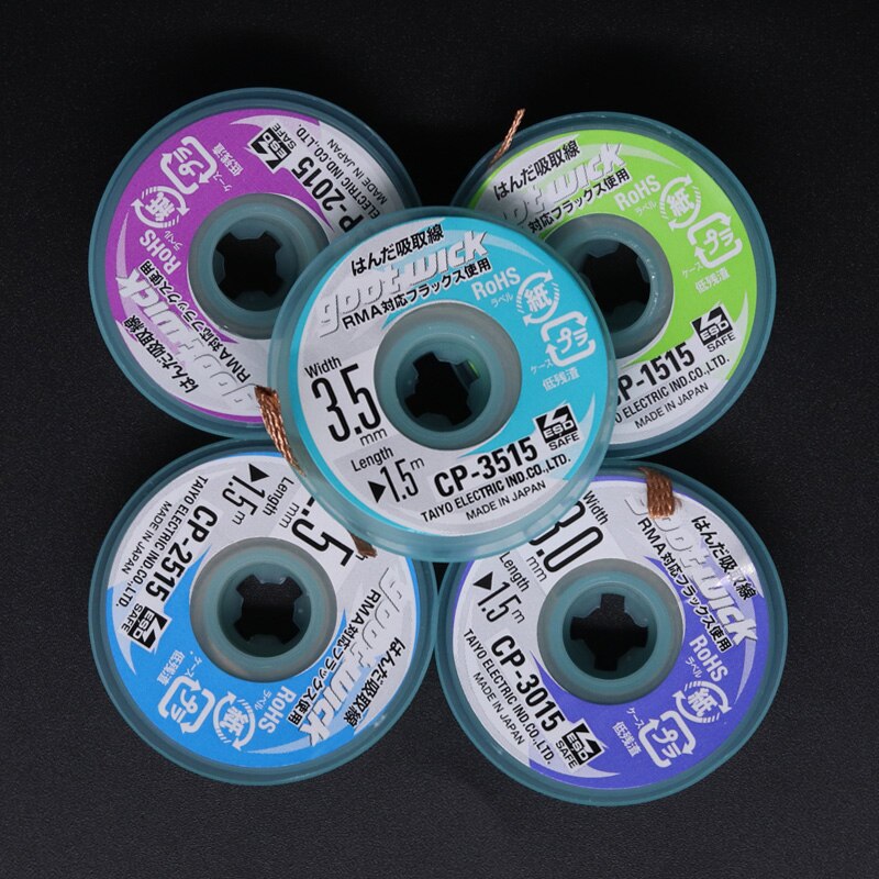 1.5mm / 2.0MM / 2.5MM / 3.0MM / 3.5MM Goot Wick Hàn Phụ Kiện Dây Đồng Deoldering Wick BGA Hàn Tẩy