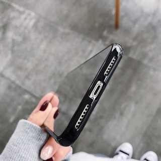 Ốp Điện Thoại Gương Cạnh Đen Cho iPhone 16 15 14 13 12 11 Pro MAX X XS MAX XR Vỏ Bảo Vệ TPU Mềm Cho iPhone 6s 7 8 PLUS Ốp Gương