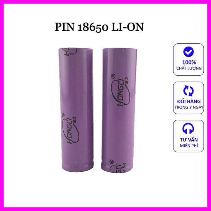 Cell pin sạc lithium 18650 1200 mAh màu tím(không in dung lượng ...