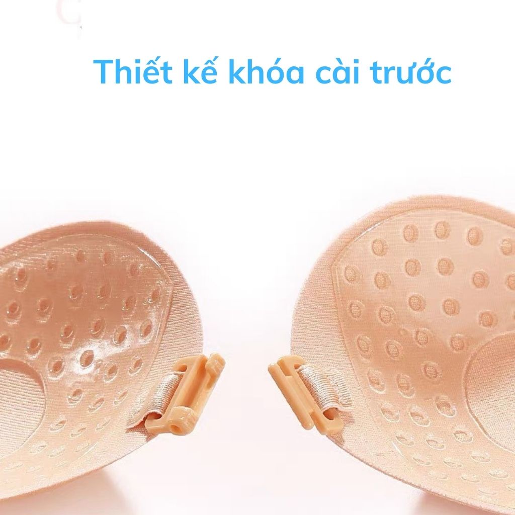 Miếng dán ngực silicon siêu dính, Áo dán ngực cài trước tạo khe sexy gợi cảm LANIXA D0129