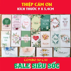 <SALE 30 CÁI> THIỆP CÁM ƠN -Thank You Card- THẺ CẢM ƠN- TAG CÁM ƠN
