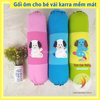 GỐI ÔM CHO BÉ VẢI KARA MỀM MÁT 25×60 cm
