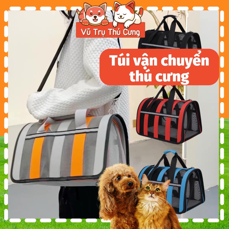 Túi vận chuyển Chó Mèo bằng lưới thoáng khí, nhiều size