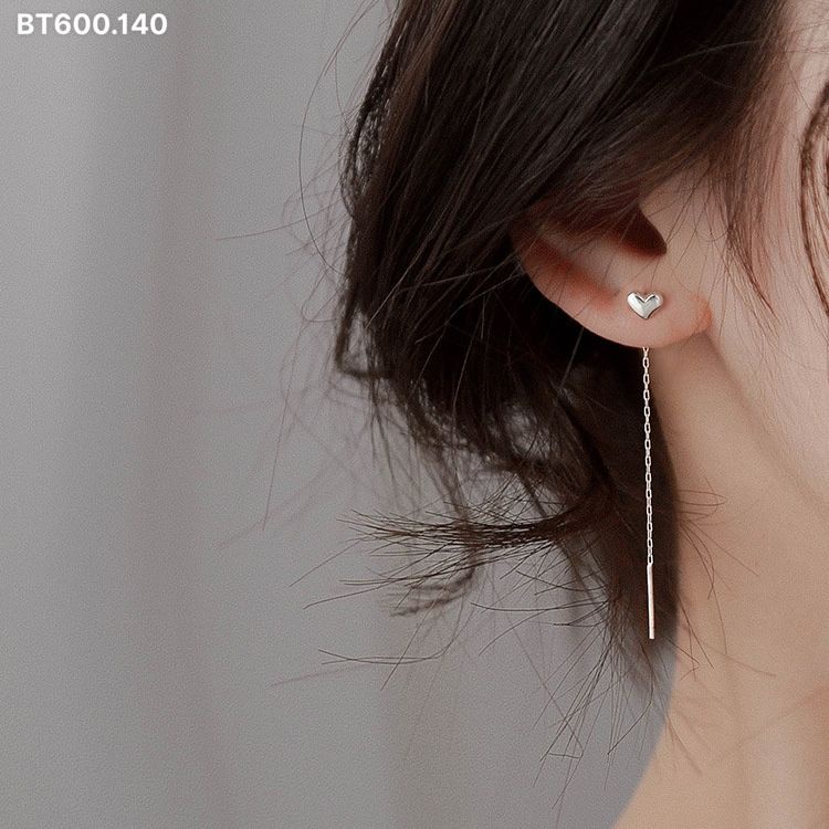 Bông Tai Nữ MAIHOUSE Dạng Dài Hình Trái Tim - BT600