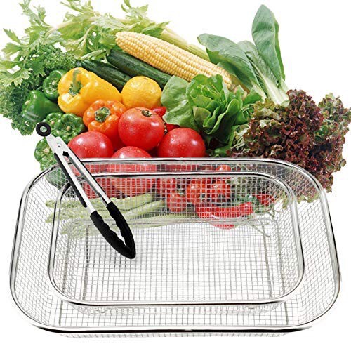Rổ inox đa năng dày đẹp, Rổ vuông, chữ nhật inox xịn không gỉ sét nhiều ...