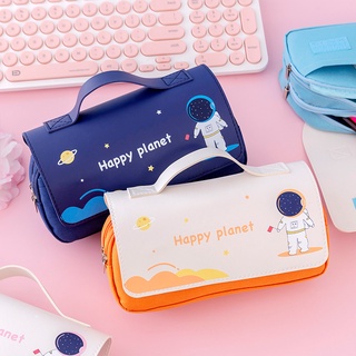 Túi đựng bút hai lớp đa năng sức chứa lớn thiết kế dễ thương sáng tạo dành cho học sinh