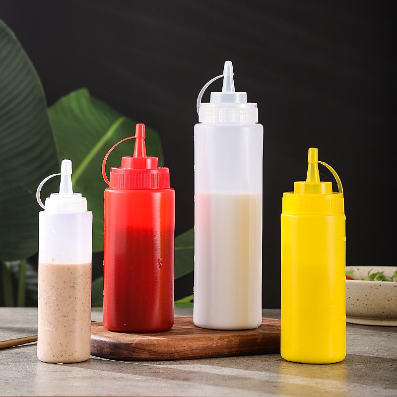 Bình Đựng Nước Sốt Dầu Ô Liu Có Nắp Dạng Bóp Tiện Lợi